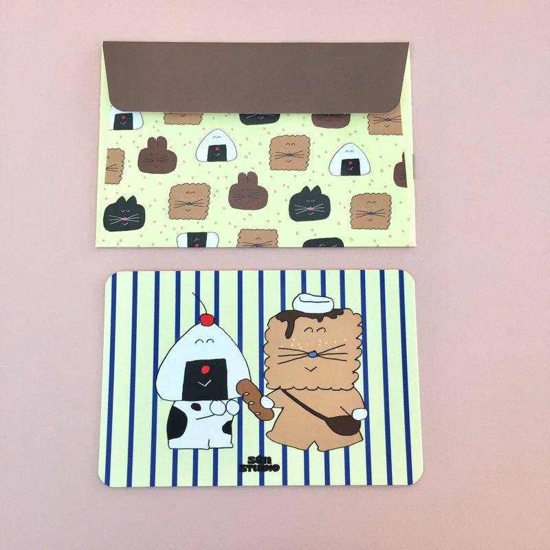 SEN STUDIO(センススタジオ)の「ベーカリーミニカード&エンベロープセット(雑貨/ステーショナリー)」