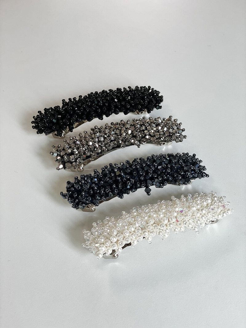 beads hair pin - navy