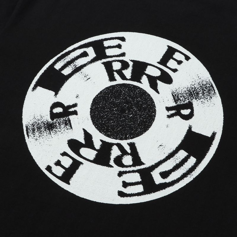 EEERRR Record artwork damage washing T-shirt (Black)