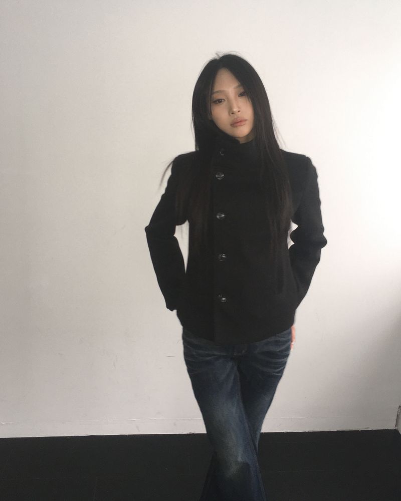 High neck coat