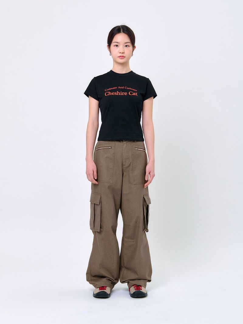 ZIP-POCKET CARGO PANTS_Brown