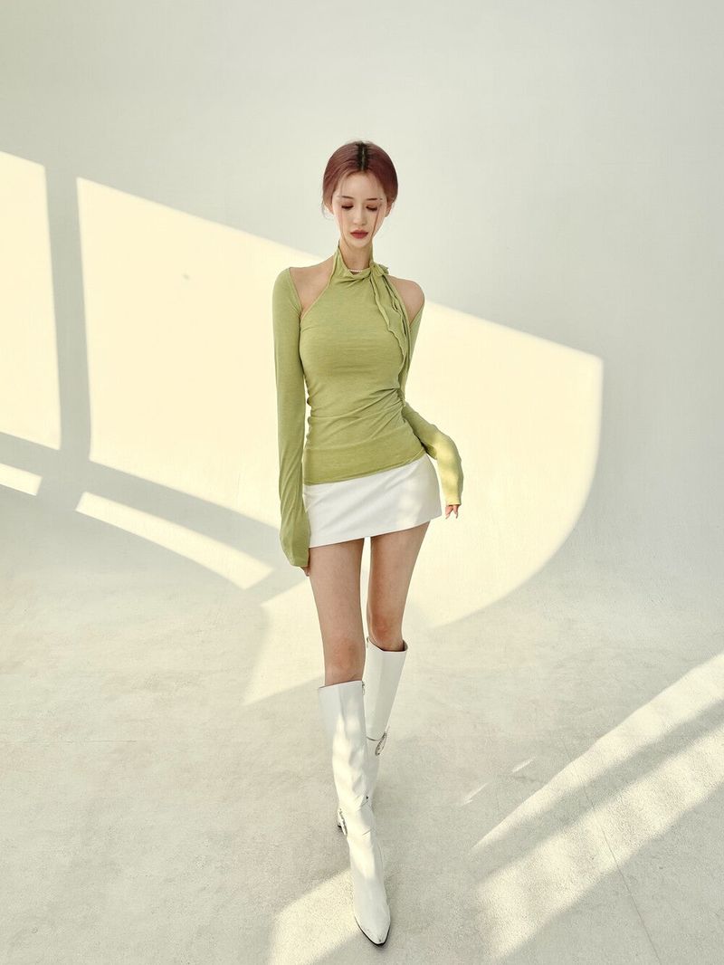 1017. Minimal span low mini sk-pt (2color)