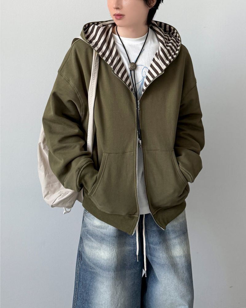 Duo Reversible Hood Zip-Up