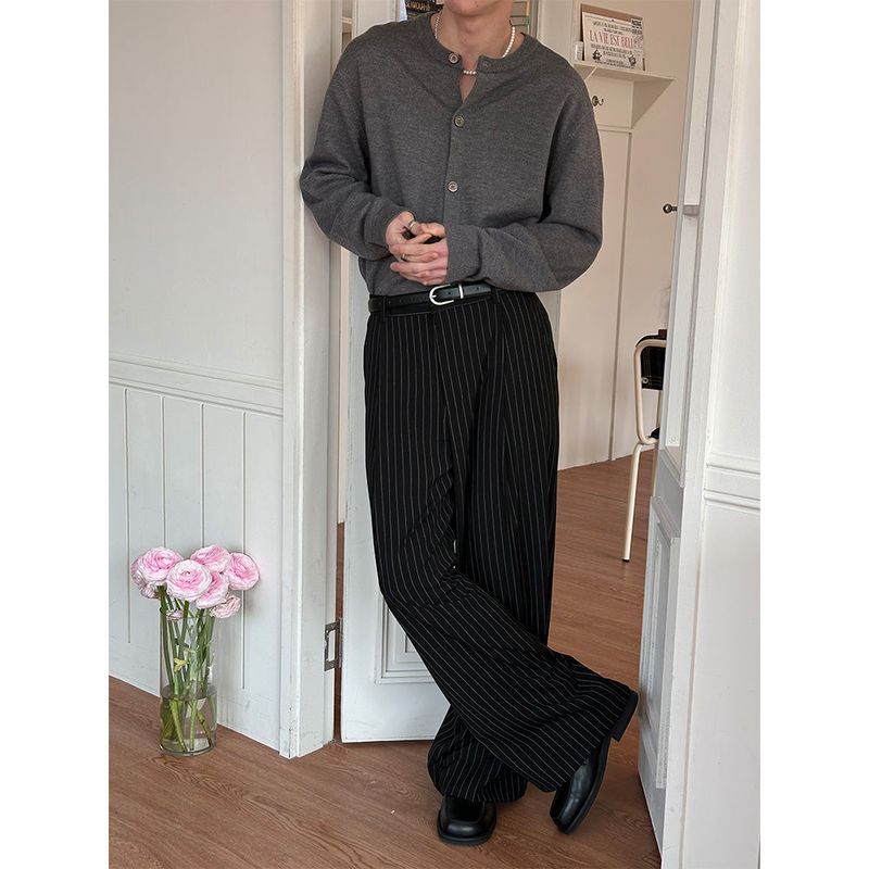  [S/S] Low stripe wide slacks(3color)
