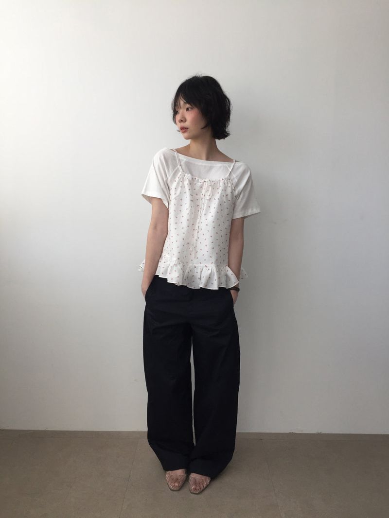 Paper curved pants (2color)