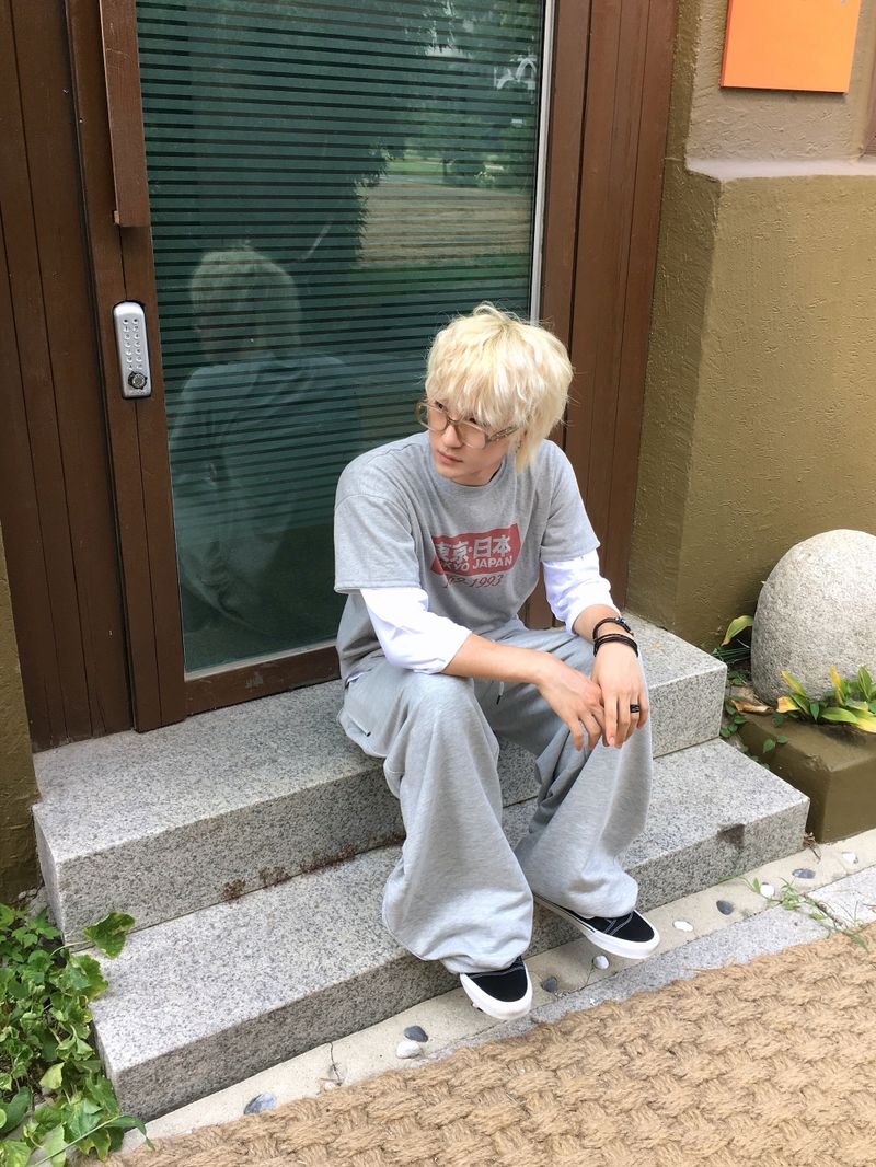OEN Pintuck Heavy Wide Sweatpants 3C
