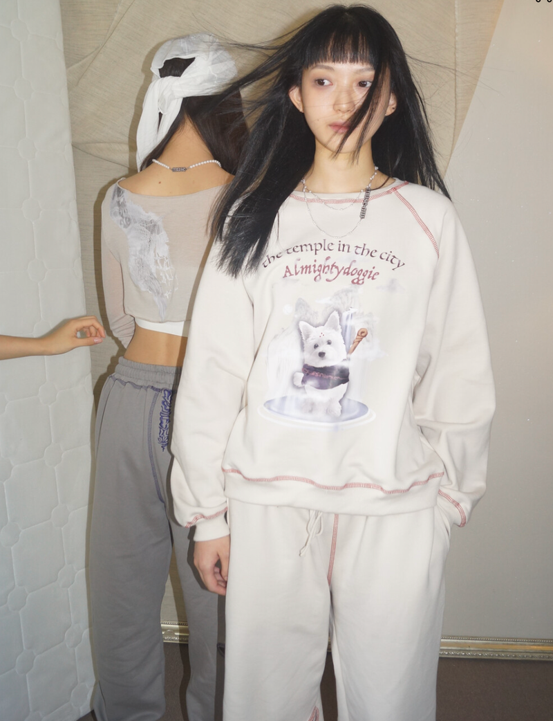 musemuseum（ミューズミュージアム）の「haku oriental sweatshirt [ivory]（Tops）」