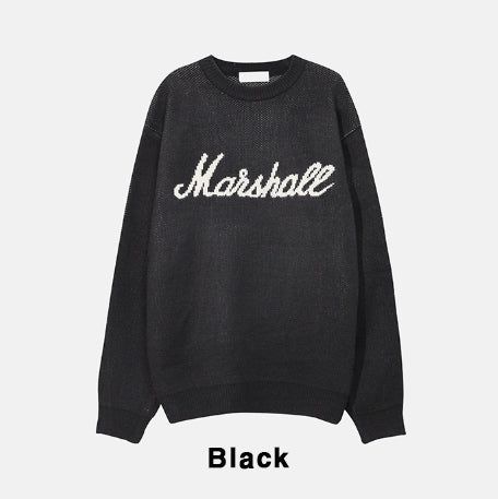 マーシャルレタリングロングスリーブニット