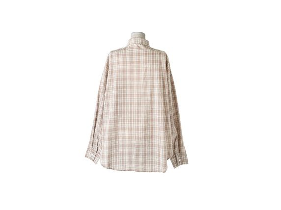 Coin Check Over Collar Shirt