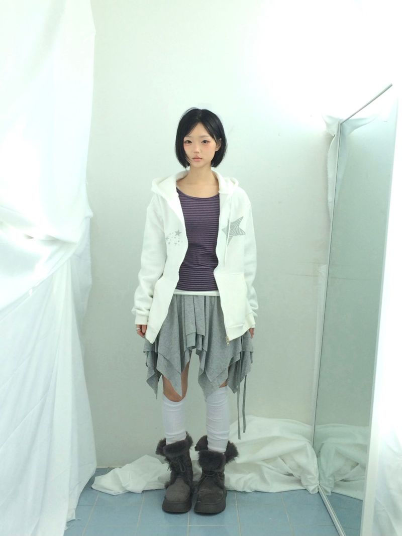 ribbonline wave skirt