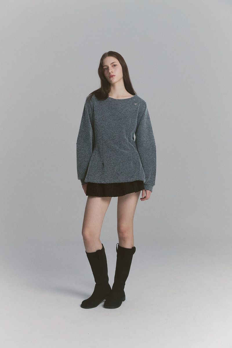 Angora Flare Sweatshirt Charcoal