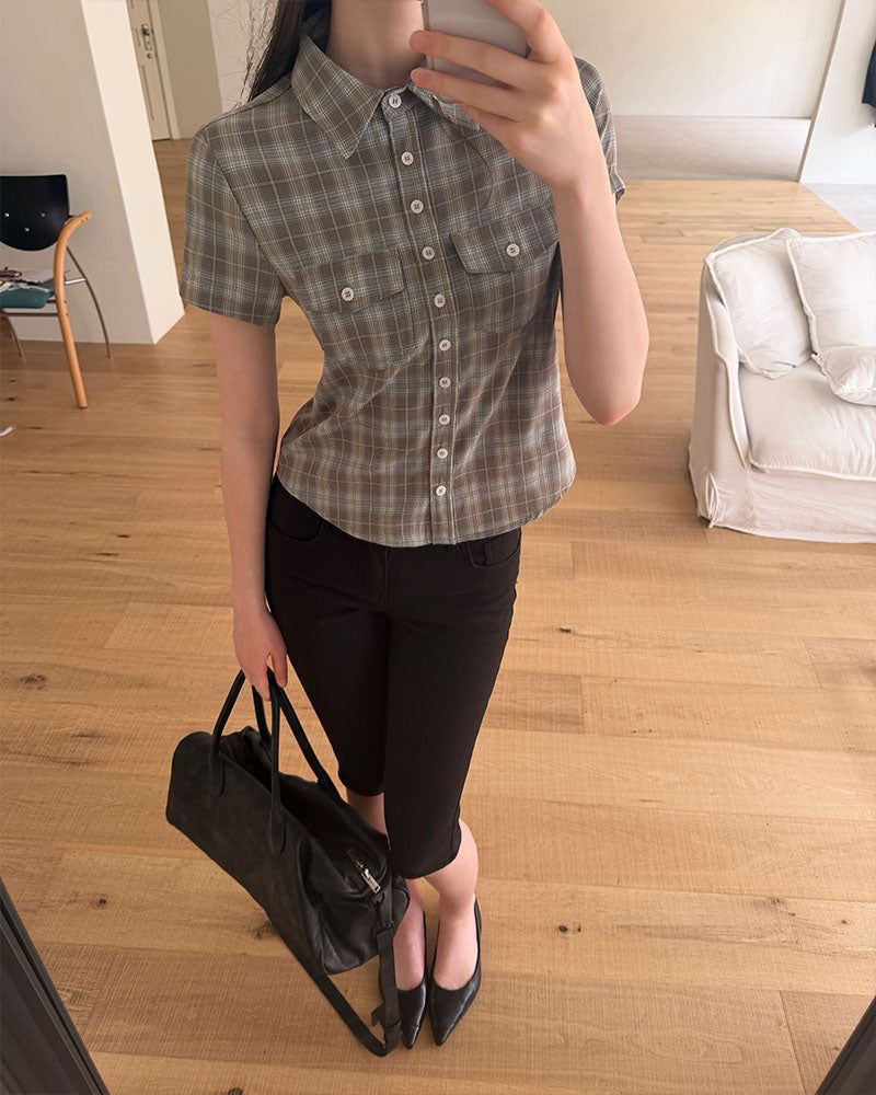 [ORIGINAL] Abel Pocket Short Sleeve Check Shirt