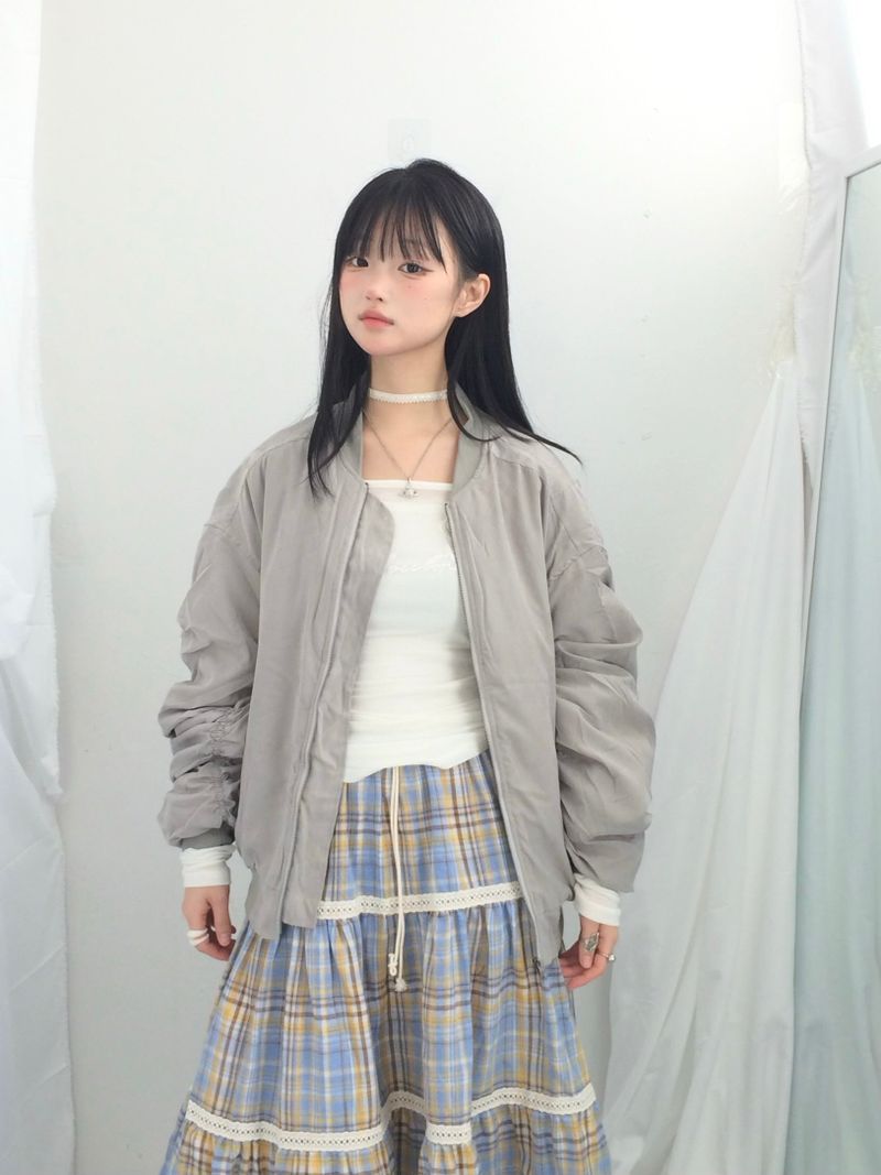 ner.ui.bin(ノエビン)の「Texture Shirring Jumper(Jackets/Outerwear)」