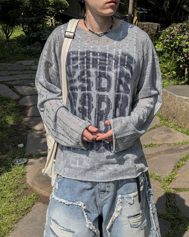 Lunera Painting See-through Knit