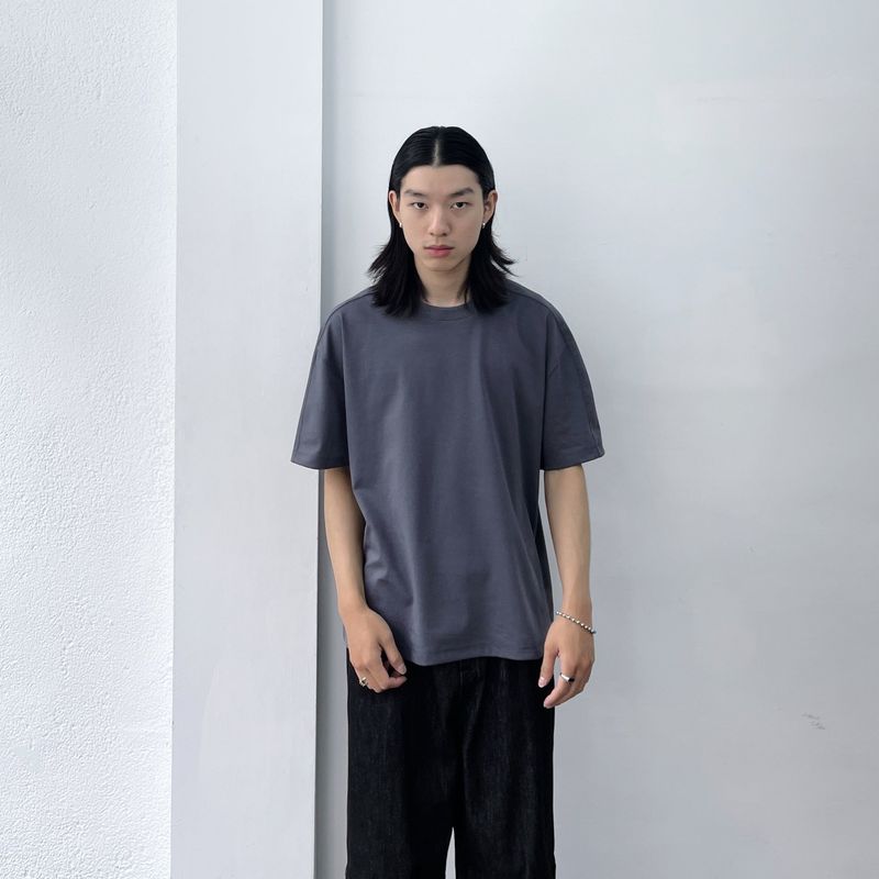 Cool Grey Drop Shoulder Tee