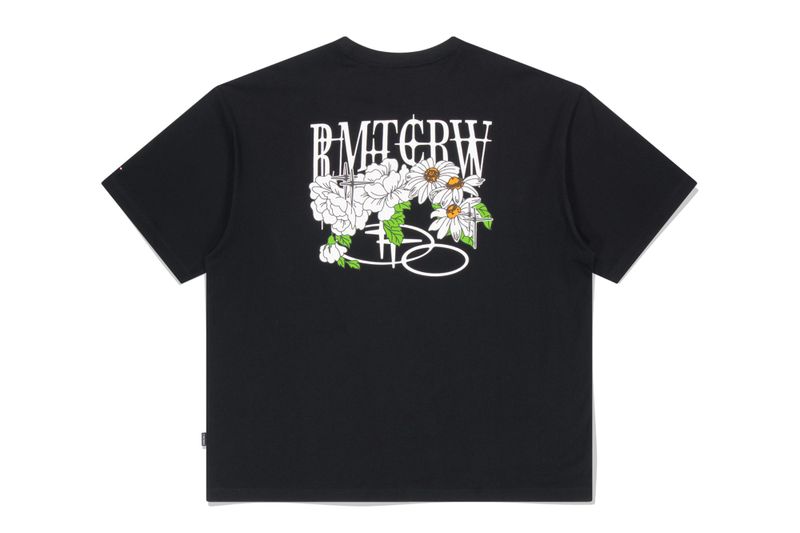 VOLUME LOGO FLOWER TEE SHIRT