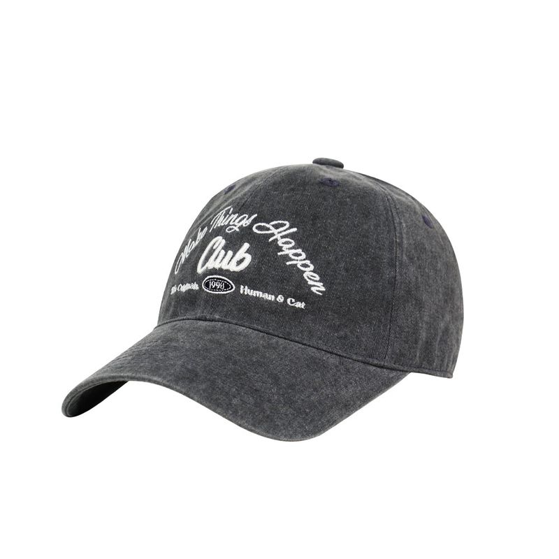 Human & Cat(ヒューマン&キャット)の「MAKE HAPPEN CLUB PIGMENT BALL CAP / CHARCOAL(Hats)」