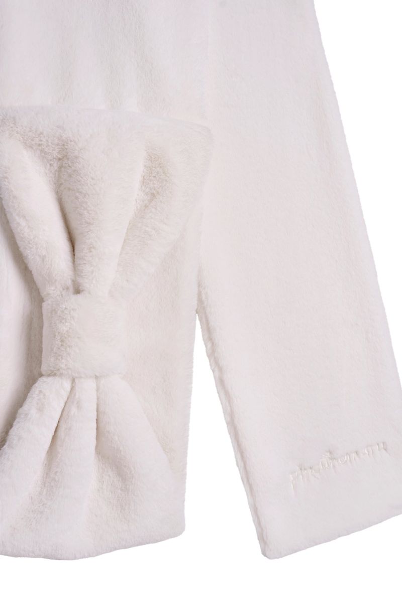 Ribbon Muffler_Fur ivory