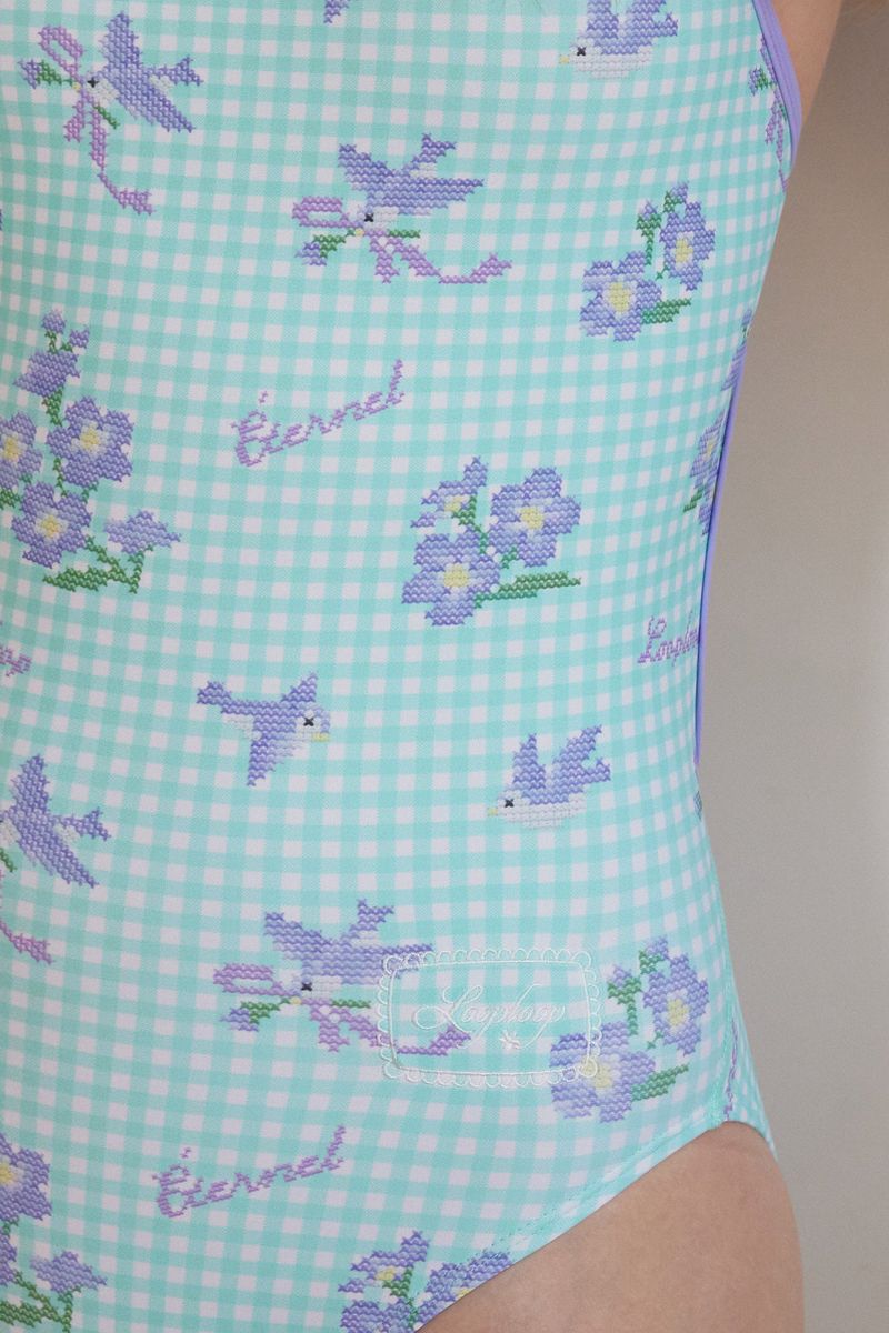[Bloom Stitch _mint] One Piece Swimsuit