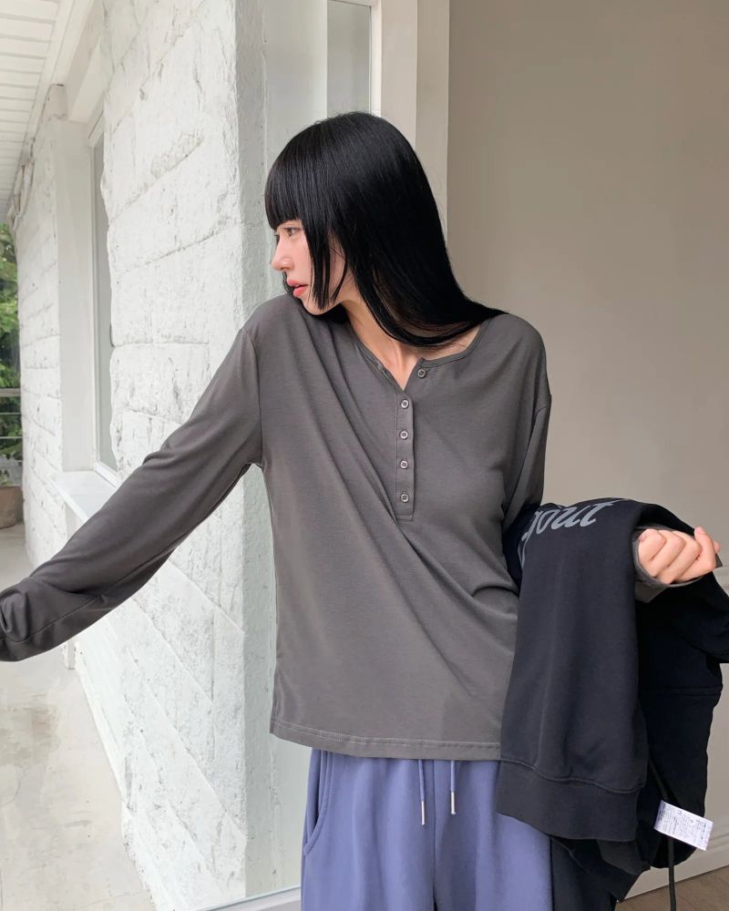 [ORIGINAL] Bath Slit Long-Sleeve T-Shirt