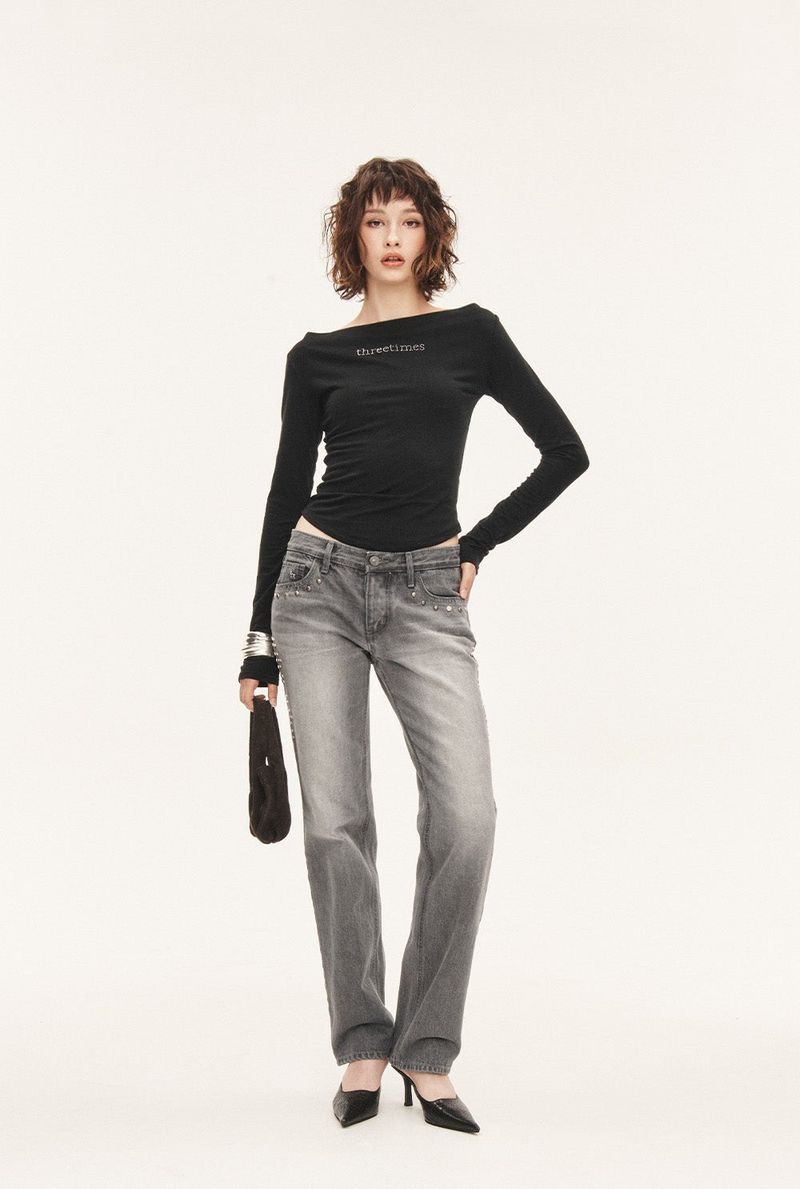 threetimes（スリータイムズ）の「Ash stud jeans（Pants）」