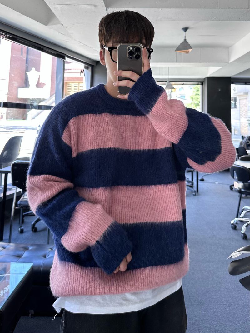 cander loosefit strip knit