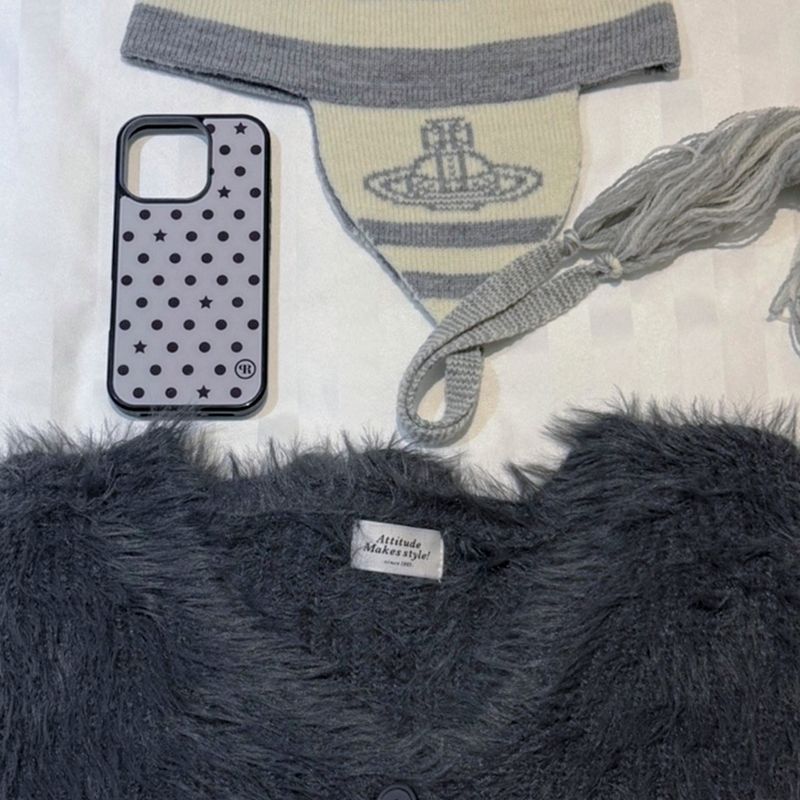 [MADE] s ★ dot. (grey) glass bumper iPhone case