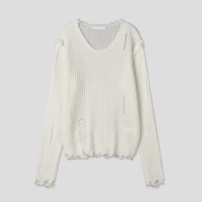 Hidden Punk Damage Knit 3C