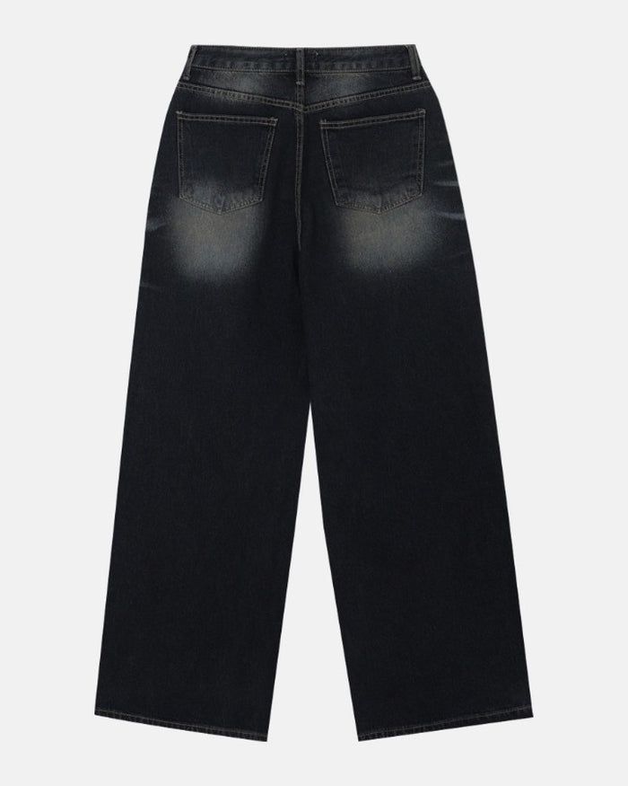(UNISEX) Stone Domingo Wide Jeans