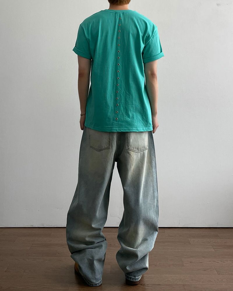 Punch Eyelet Short Sleeve T
