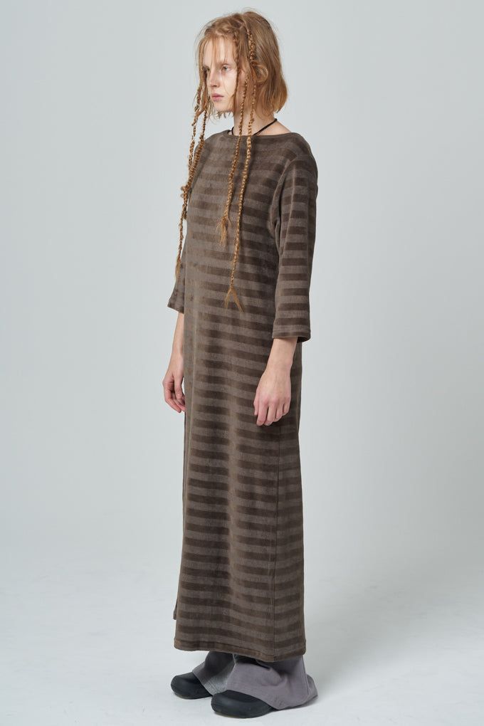 Stripe maxi dress_khaki