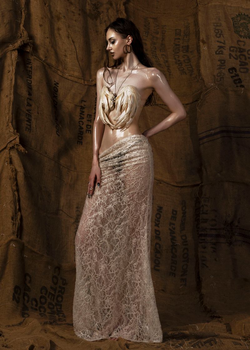 Mother See Through Maxi Skirt