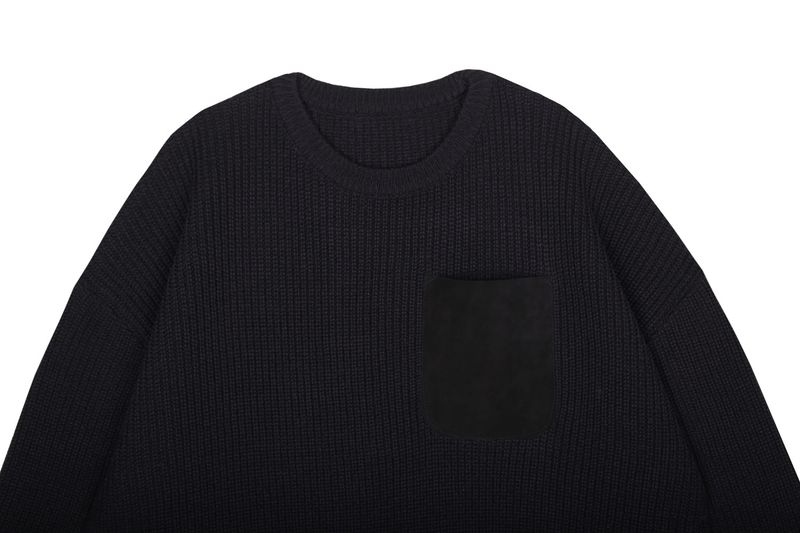 3 pocket loose fit knit black