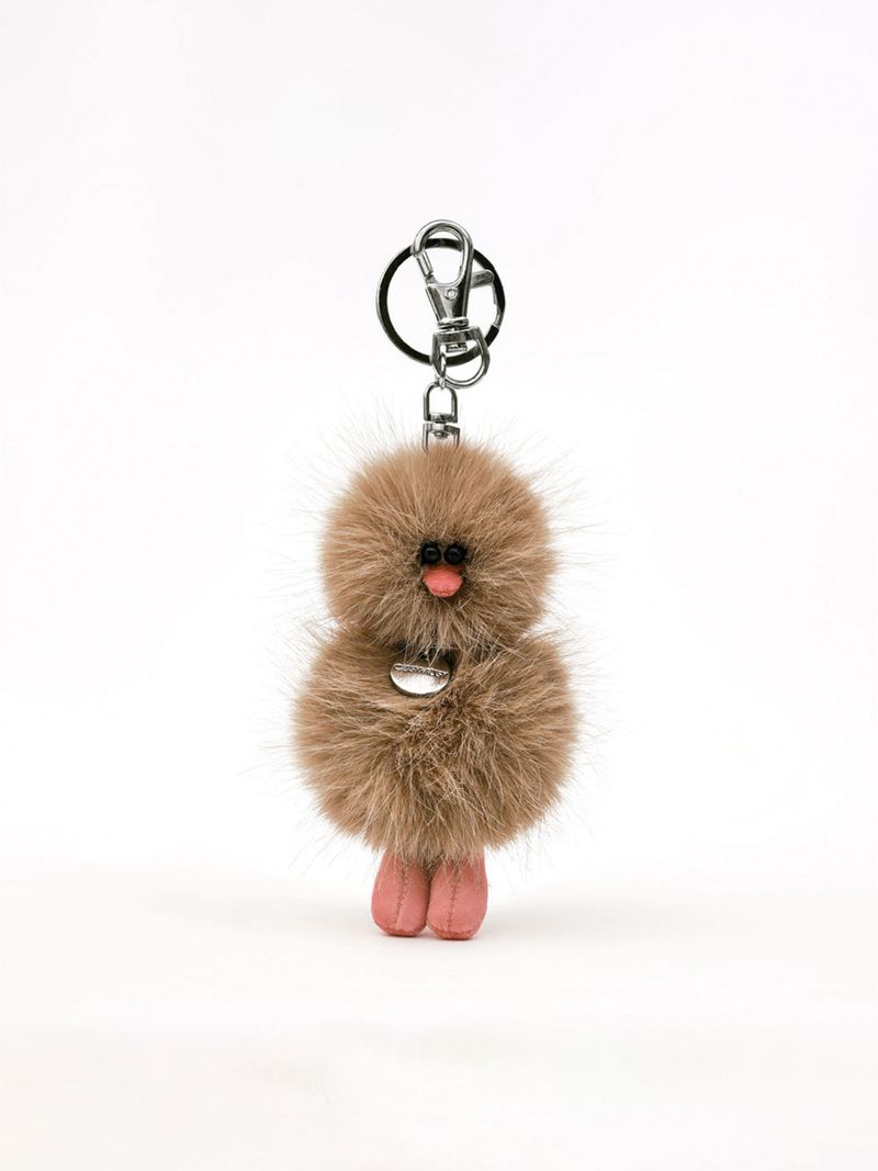 Cosymosy Mini Bird Keyring -  Latte