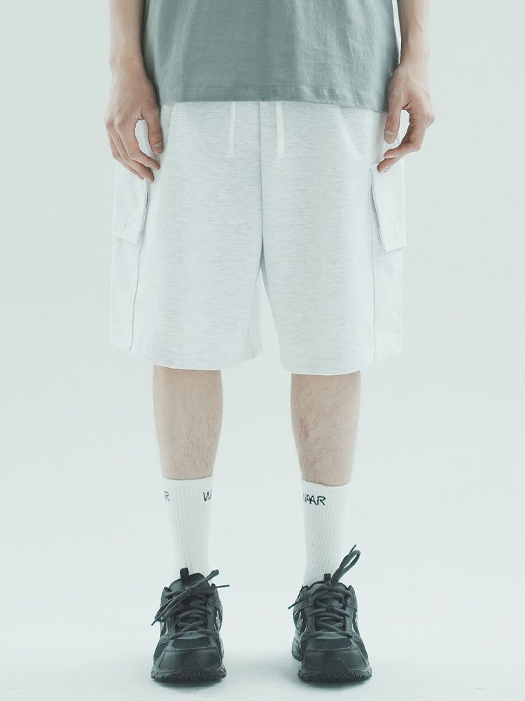 WAAR（ワル）の「P1013 BERMUDA WIDE CARGO PANTS_WHITEMELANGE（Pants）」