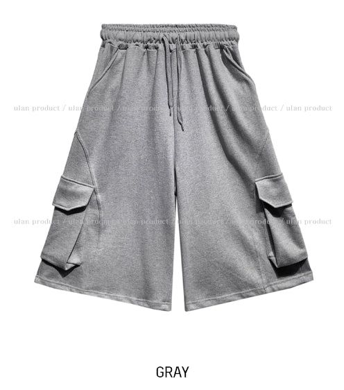 Side Round Pile Bermuda Pants