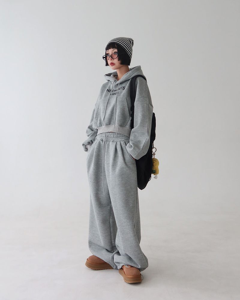 Vibe napping hoodie & long pants two-piece set