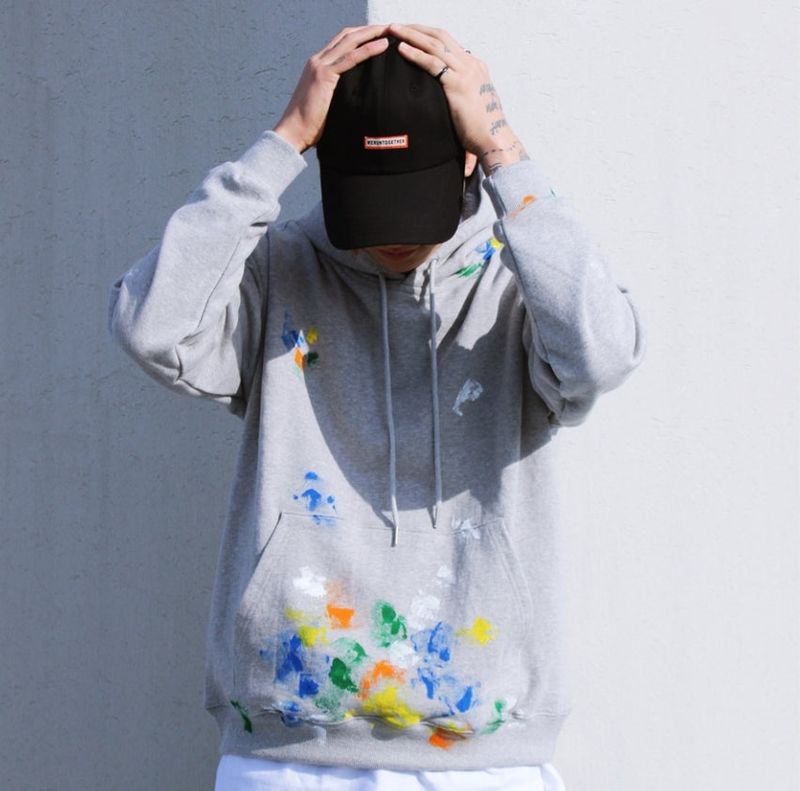 painting hoodie (gray)