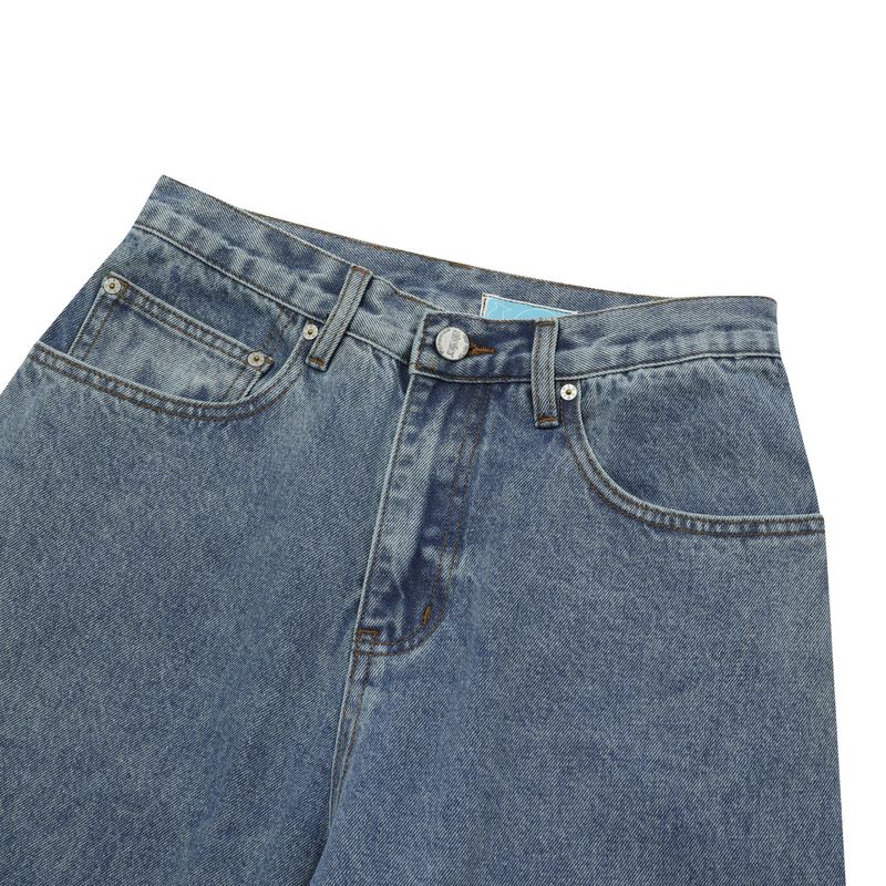 WASHED BLUE RELAXED JEANS