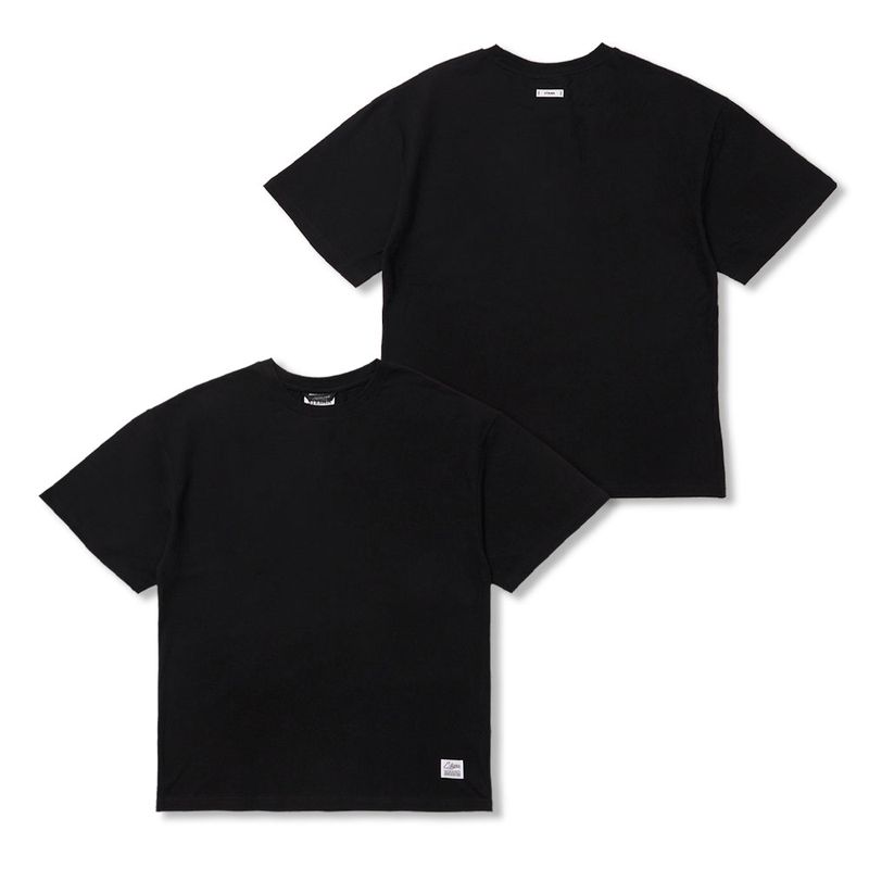 Semi Oversized Blank T-shirts White / Black