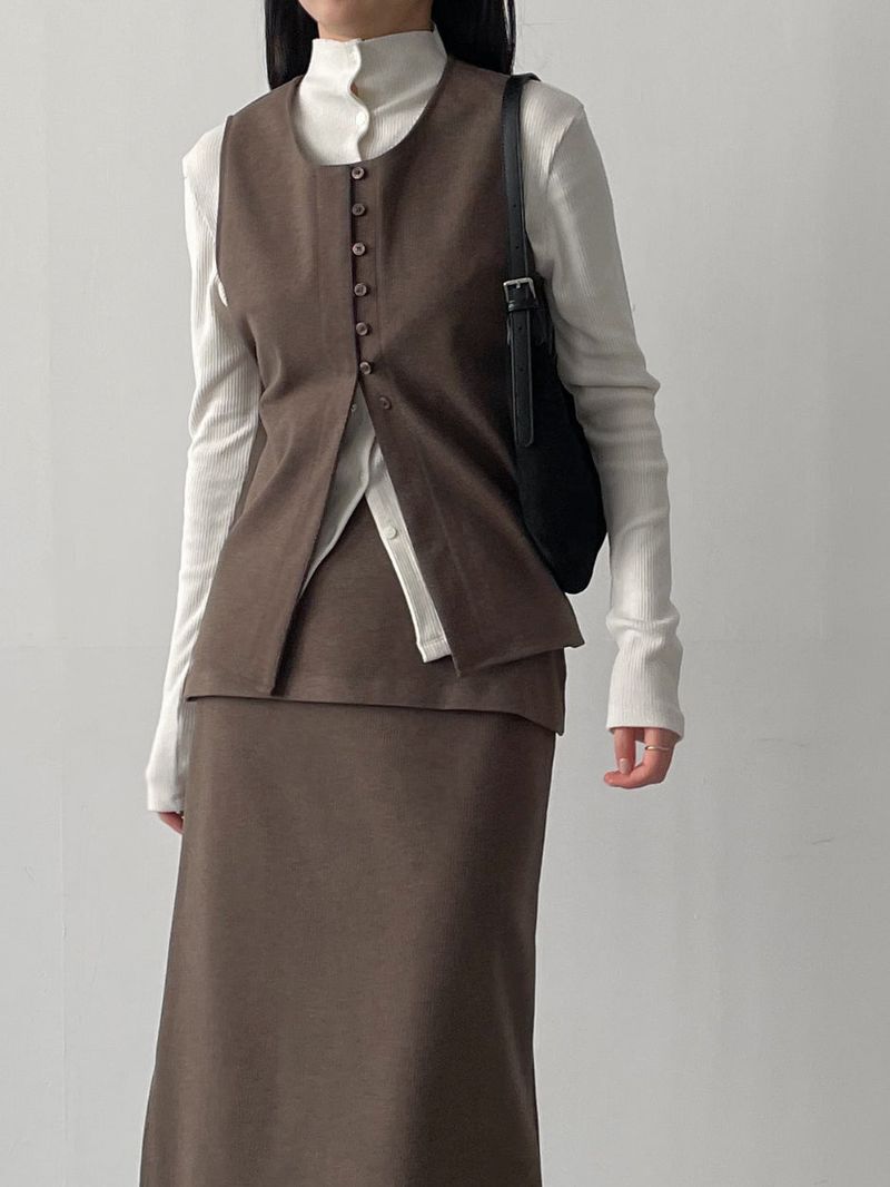 INCHANT ME（インチャントミー）の「[Setup Available/FW] Lanba Ribbed Strap Vest（Tops）」