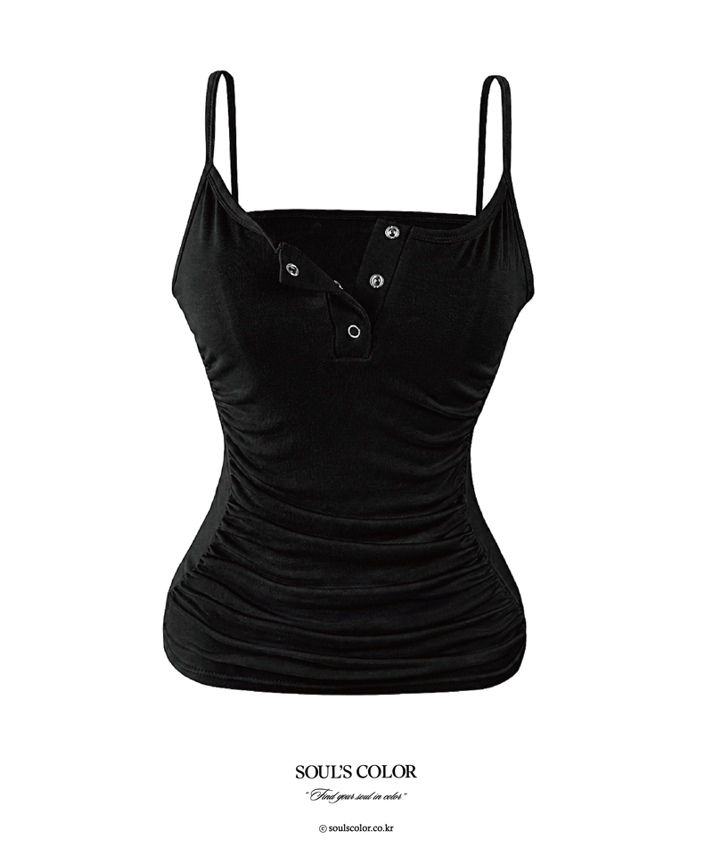 Silvia Snap Shirring Sleeveless (2color)