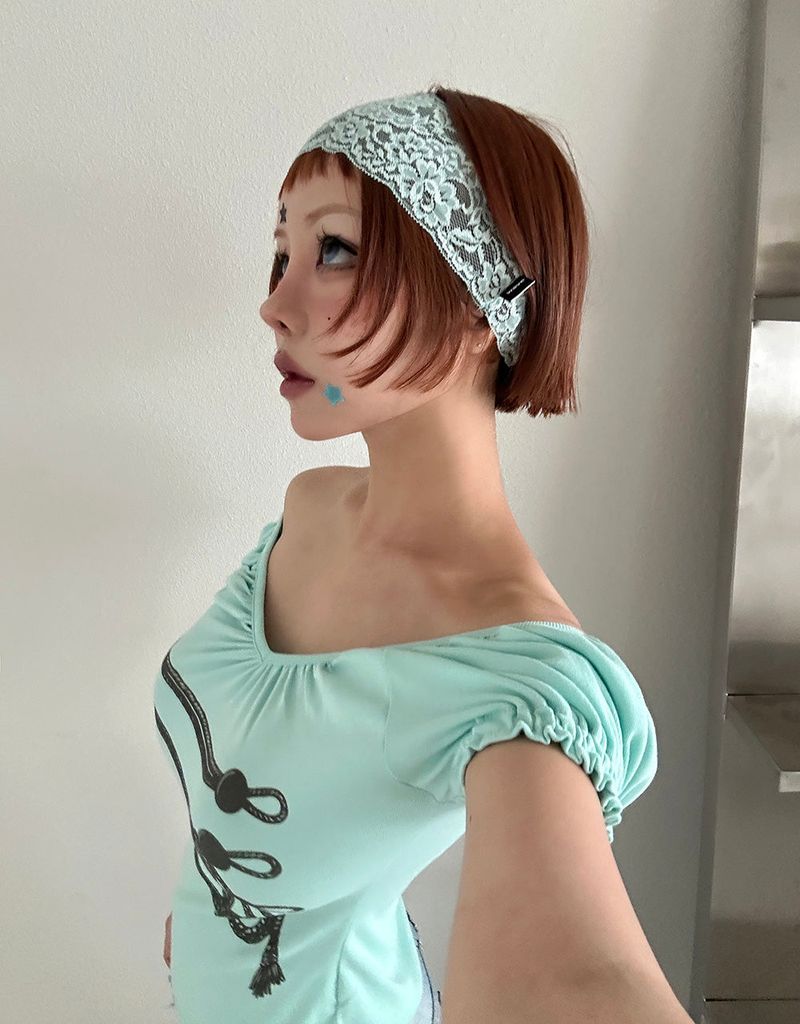 Delight-J（ディライトジェイ）の「lace see-through label hairband（Fashion Accessories）」