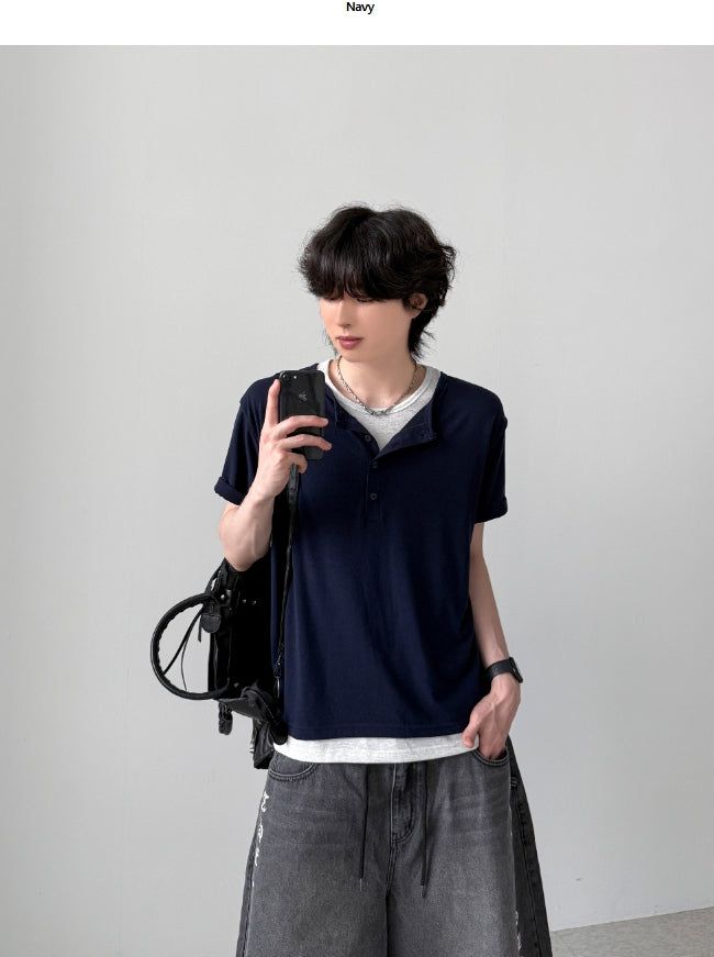 YOURNUS（ユアナス）の「Core Layered Half Sleeve（Tops）」