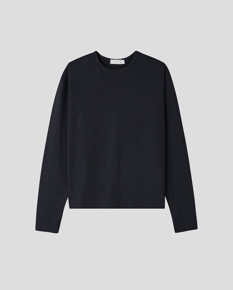 Silky Basic Layered Long Sleeve T-Shirt