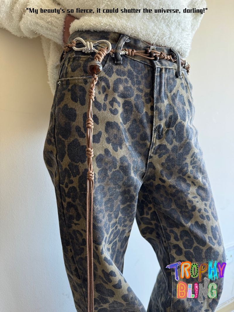 Brown Braided Rope Waist Necklace
