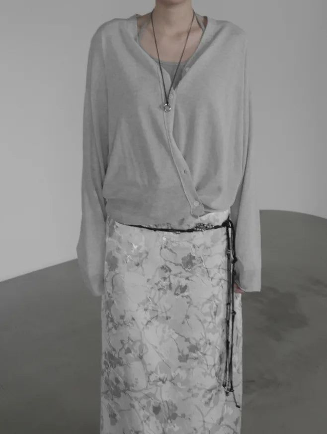 Berryon Flower Long Skirt