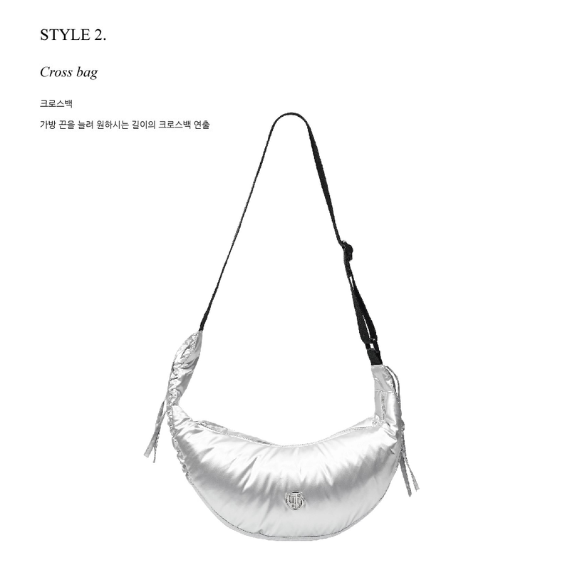 2WAY SHIRRING MAY LILY BAG_SILVER