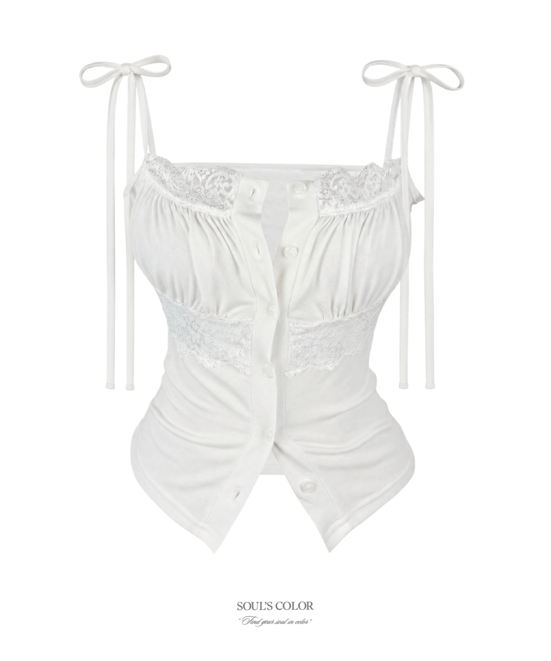 SOUL'S COLOR(ソウルズカラー)の「Lilia lace ribbon top (3color)(Tops)」