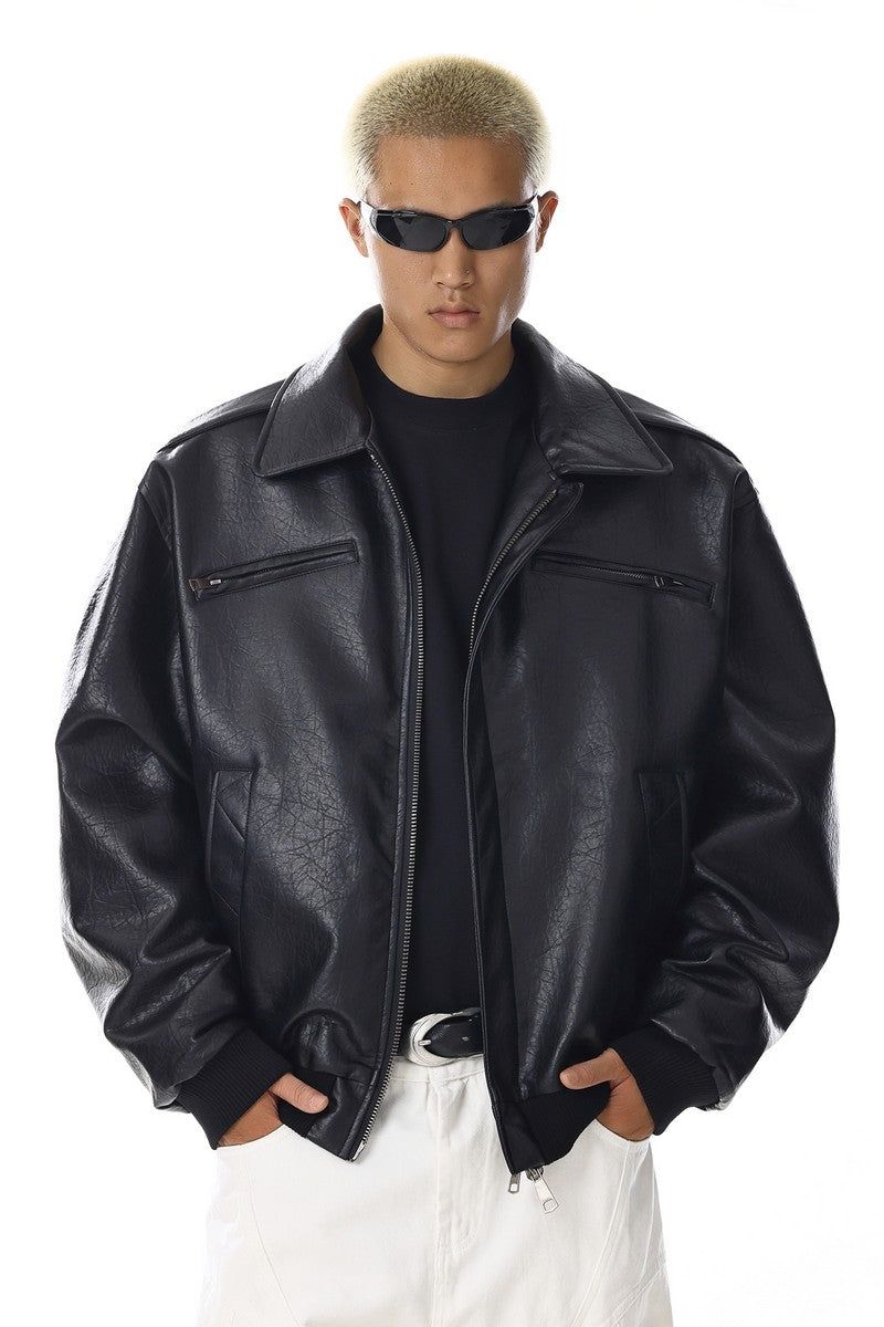 MBEXX（エムビーイーエックスエックス）の「Distressed Textured Biker Jacket（Jackets/Outerwear）」